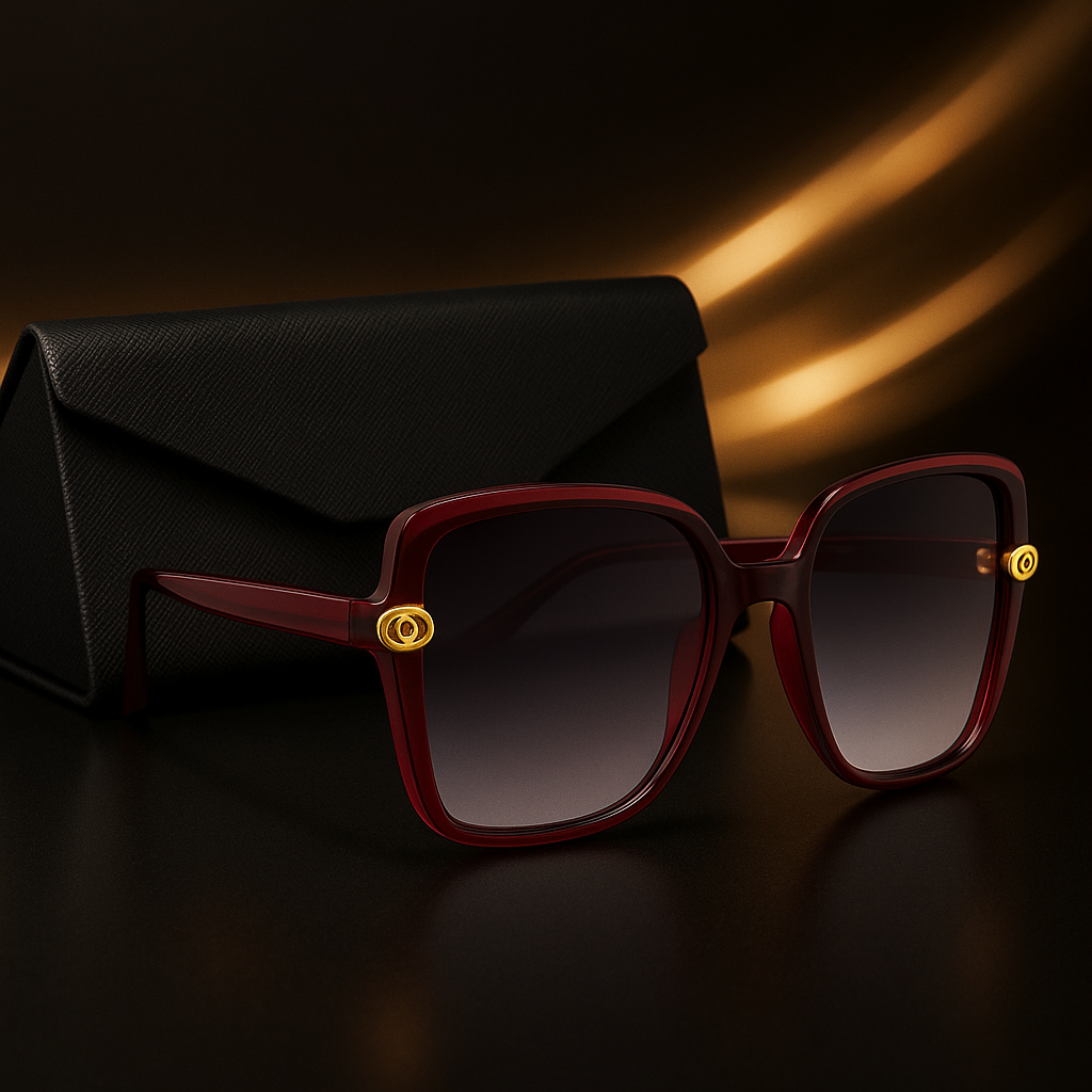 Zarel® Occhiali da Sole Bordeaux