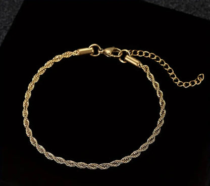 ZAREL® Bracciale Twist in Acciaio Inossidabile - Design Oro e Argento