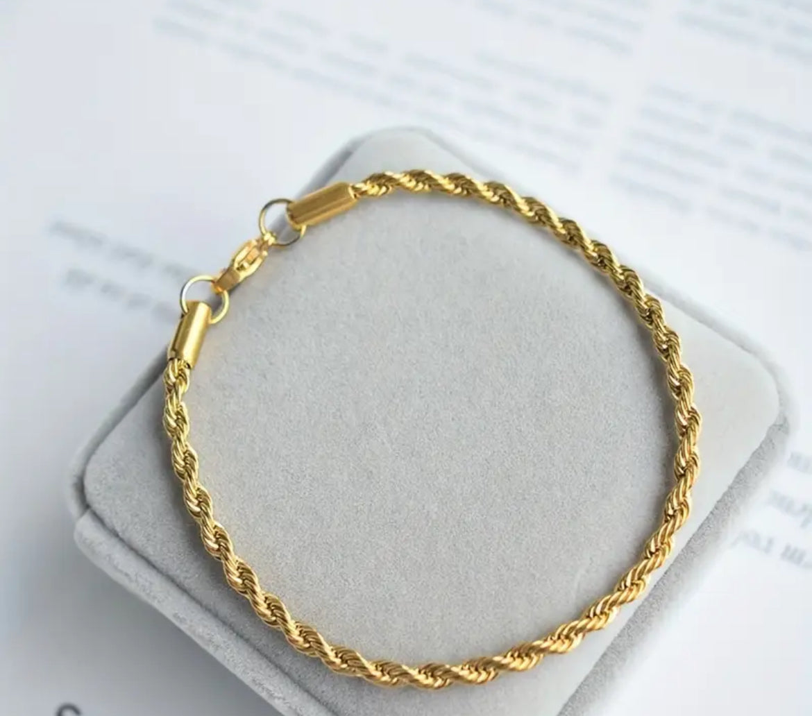 ZAREL® Bracciale Twist in Acciaio Inossidabile - Design Oro e Argento