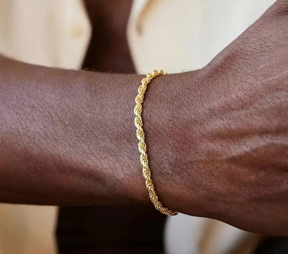 ZAREL® Bracciale Twist in Acciaio Inossidabile - Design Oro e Argento