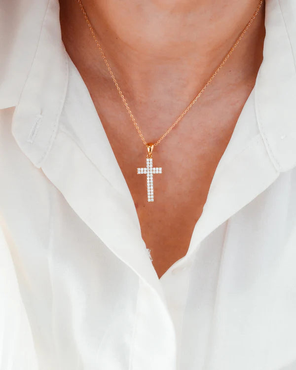 ZAREL® Collana con croce diamantata